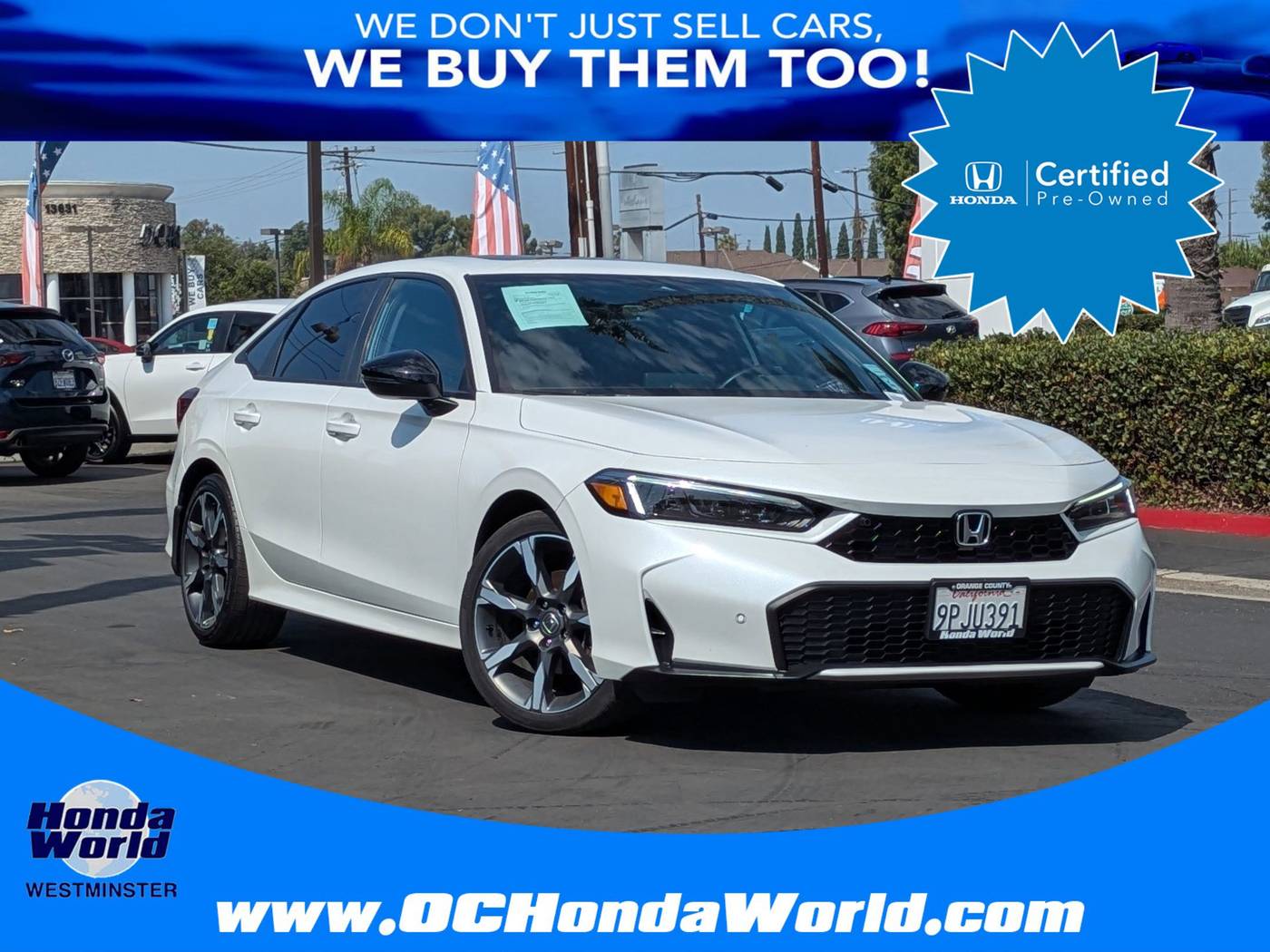 2025 Honda Civic Hybrid Sport Touring — Sedan — 27,843 mi — Westminster, CA