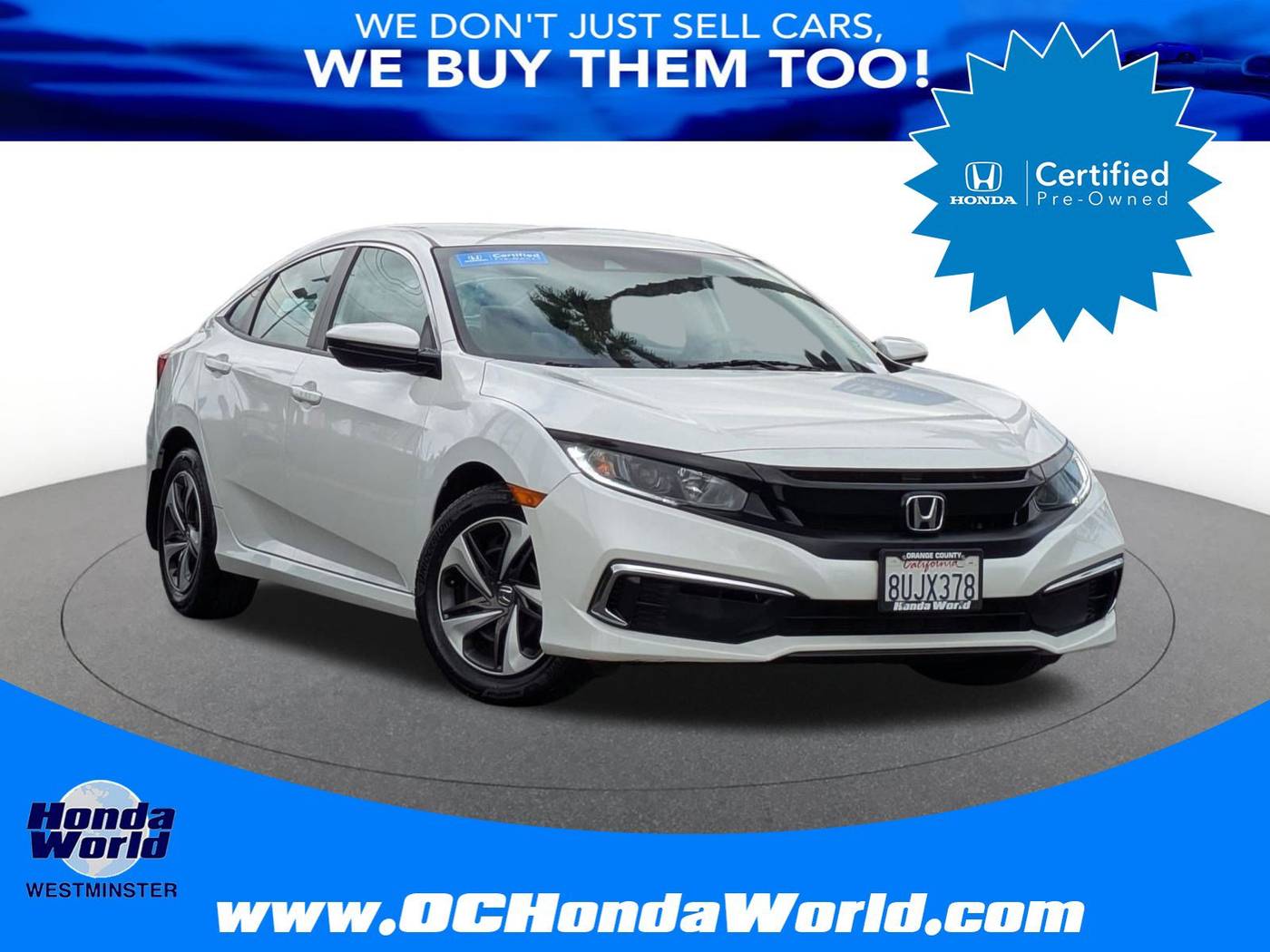 2020 Honda Civic LX — Sedan — 76,831 mi — Westminster, CA