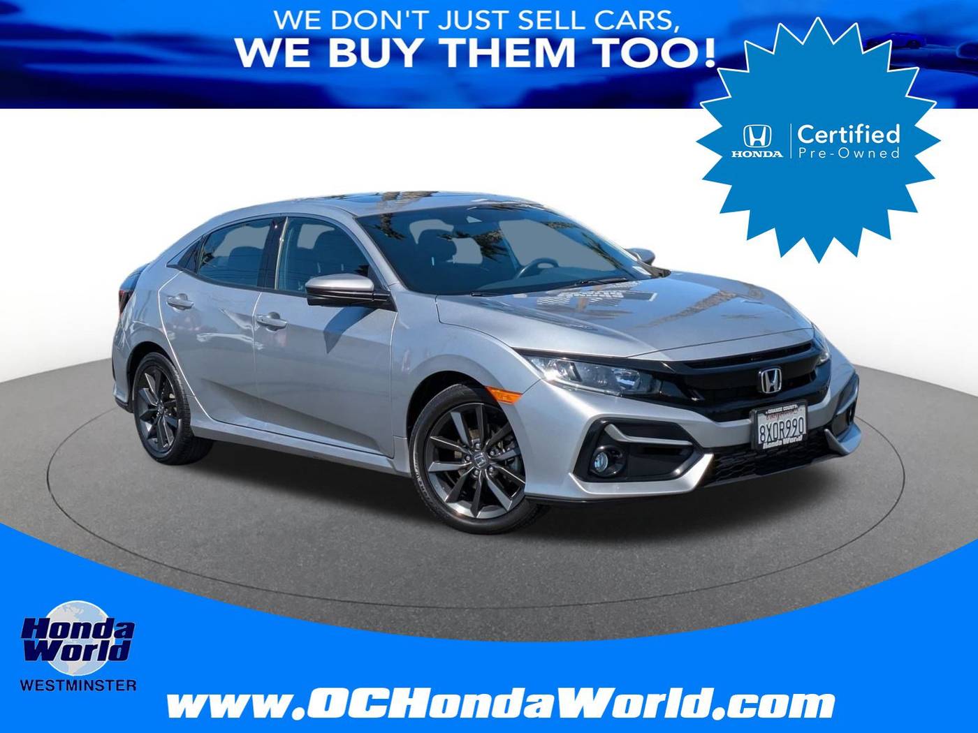 2021 Honda Civic EX — Hatchback — 25,206 mi — Westminster, CA