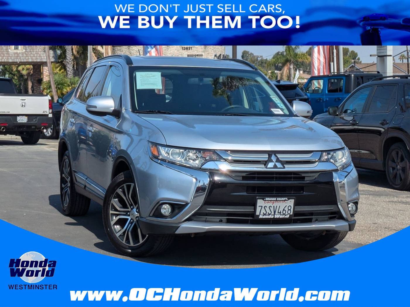 2016 Mitsubishi Outlander SEL — SUV — 131,645 mi — Westminster, CA