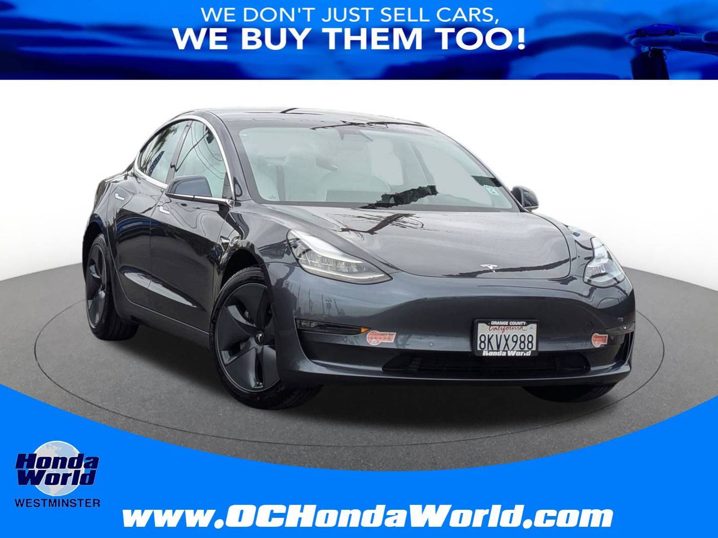2019 Tesla Model 3 Long Range — Sedan — 44,865 mi — Westminster, CA