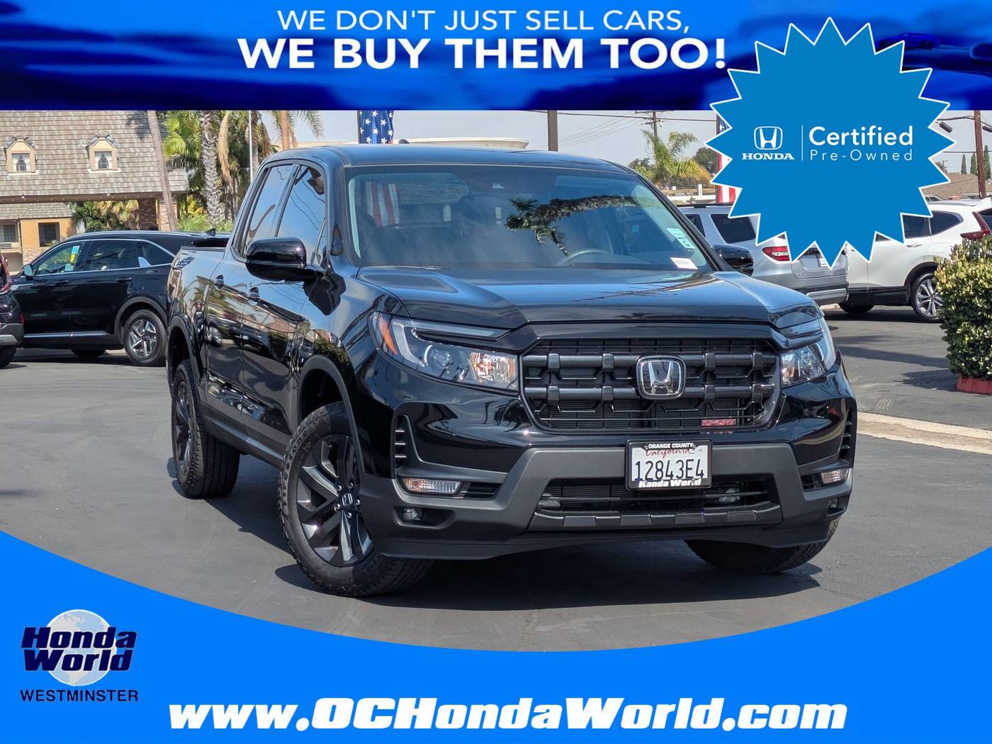2025 Honda Ridgeline Sport — Pickup Truck — 2,706 mi — Westminster, CA