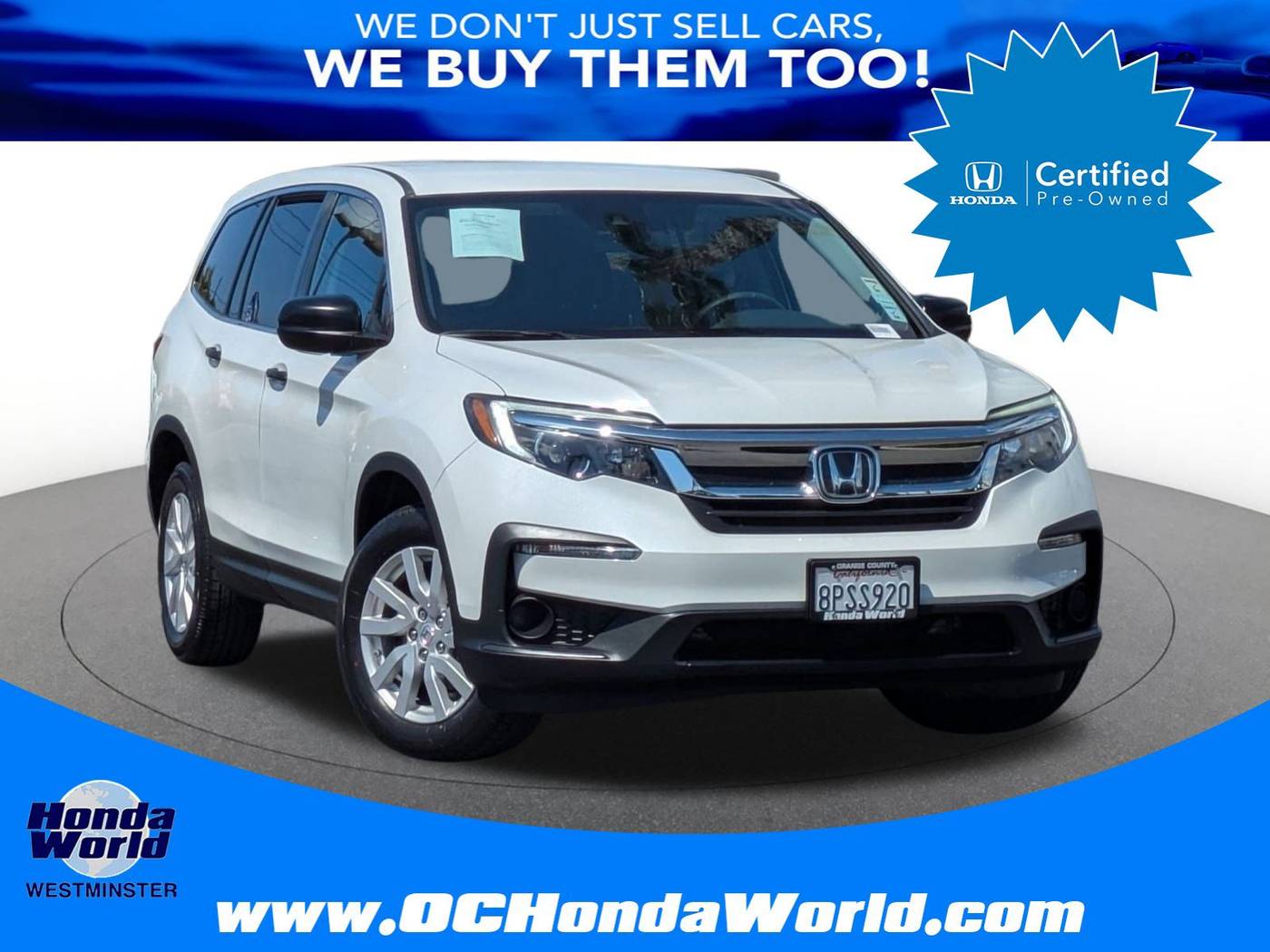 2020 Honda Pilot LX — SUV — 42,852 mi — Westminster, CA