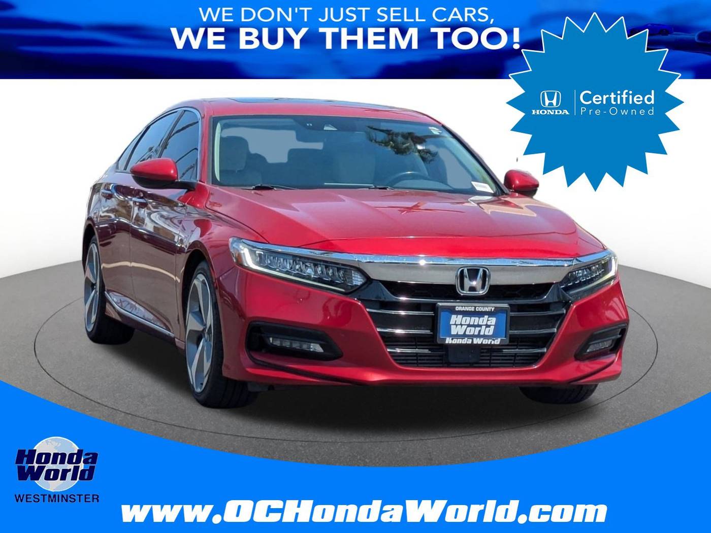 2018 Honda Accord Touring — Sedan — 101,764 mi — Westminster, CA