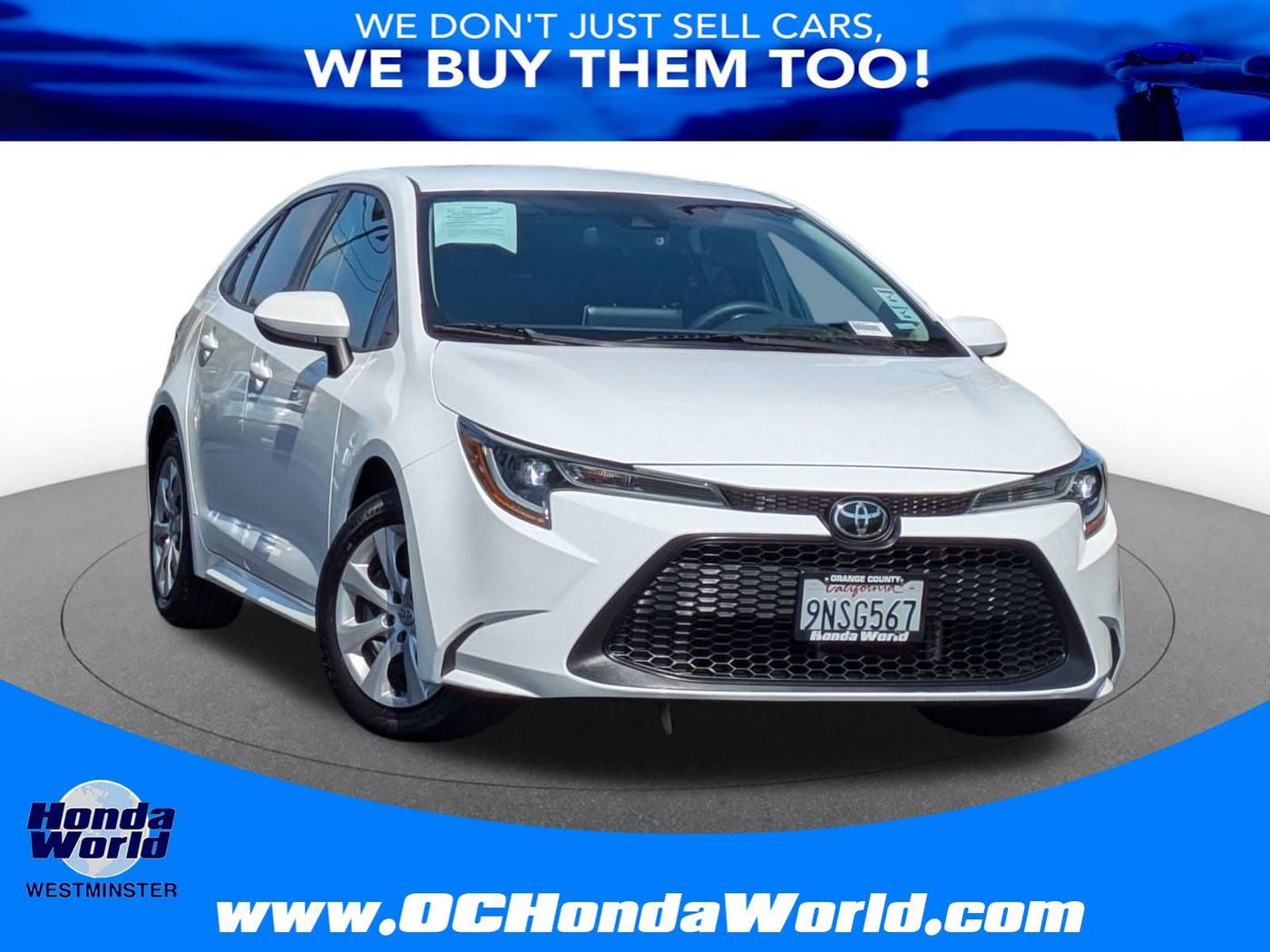 2021 Toyota Corolla LE — Sedan — 77,950 mi — Westminster, CA