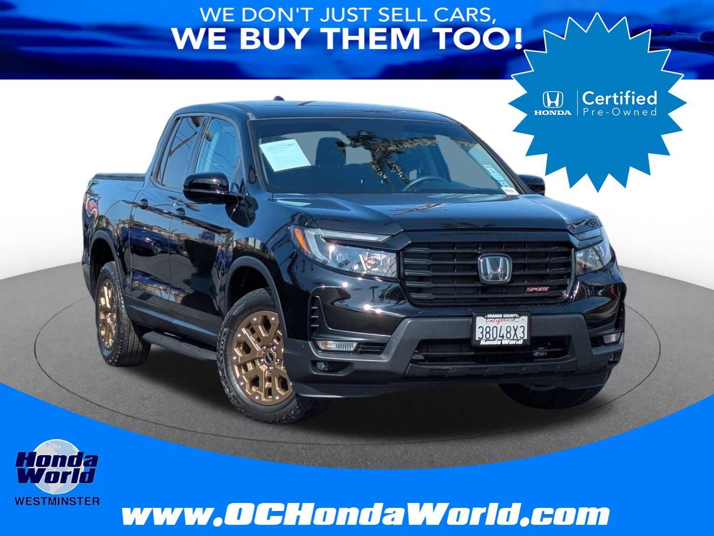 2021 Honda Ridgeline Sport — Pickup Truck — 20,237 mi — Westminster, CA