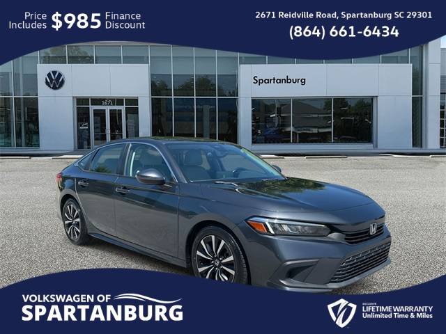 2022 Honda Civic EX — Sedan — 58,830 mi — Spartanburg, SC