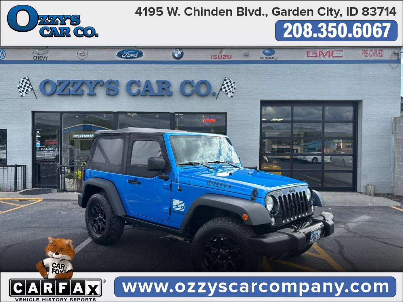 2016 Jeep Wrangler Willys Wheeler — SUV — 95,524 mi — Boise, ID