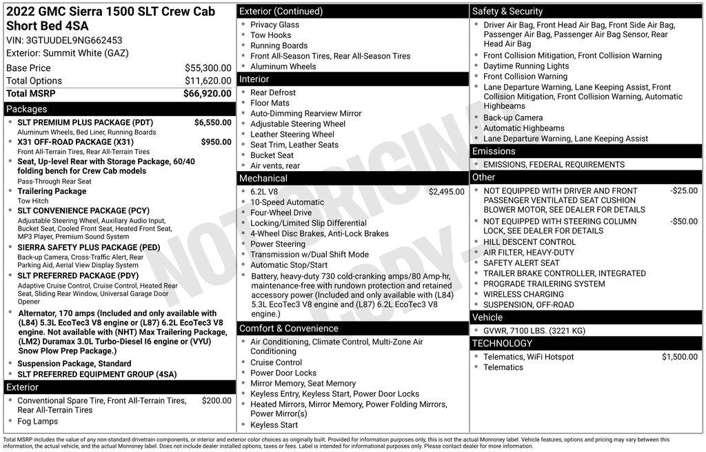 2022 GMC Sierra 1500 SLT — Pickup Truck — 29,898 mi — Clarksville, TN