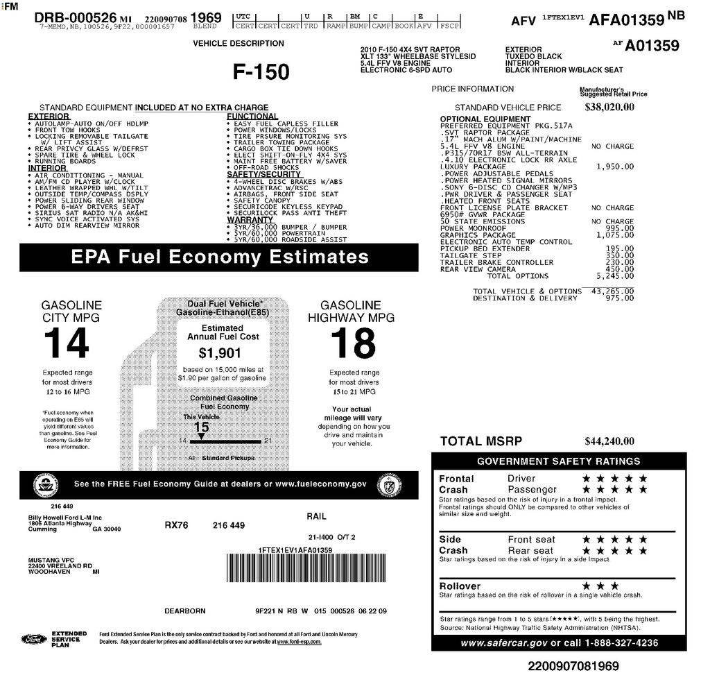 2010 Ford F-150 Raptor — Pickup Truck — 284,287 mi — Clarksville, TN