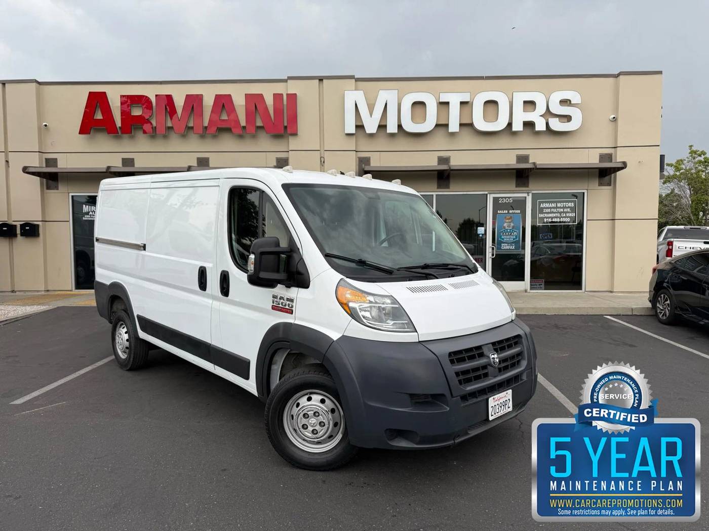 2017 Ram ProMaster Cargo Van 1500 — Cargo Van — 67,264 mi — Roseville, CA