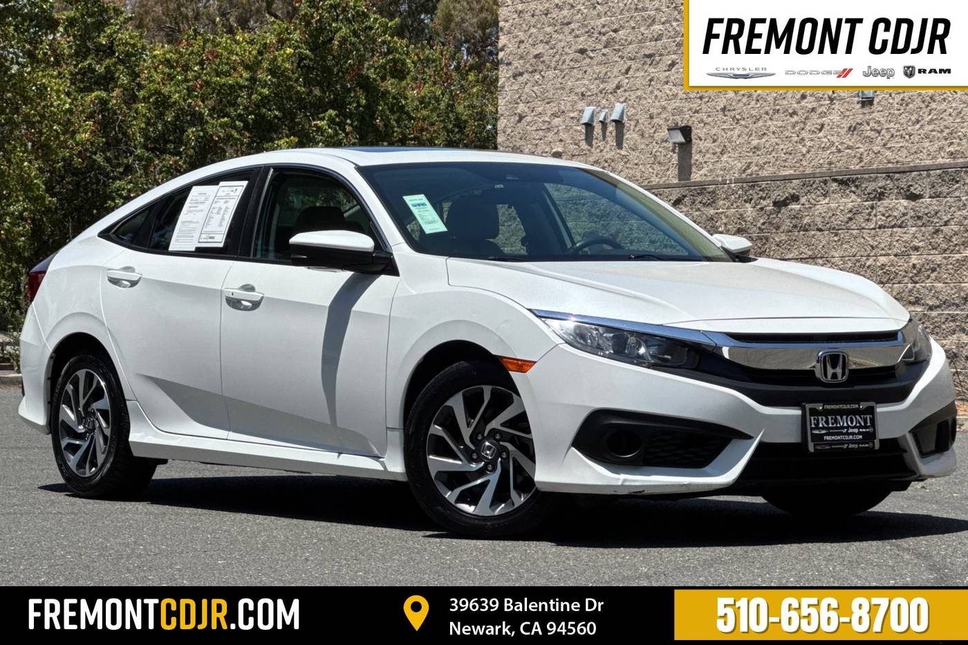 2016 Honda Civic EX — Sedan — 67,464 mi — Newark, CA