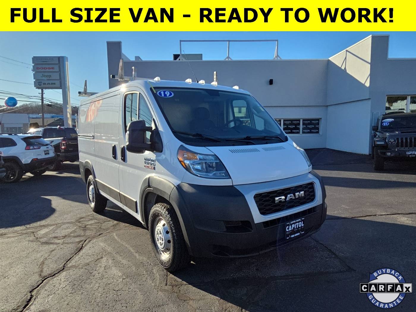 2019 Ram ProMaster Cargo Van 1500 — Cargo Van — 119,163 mi — New London, CT
