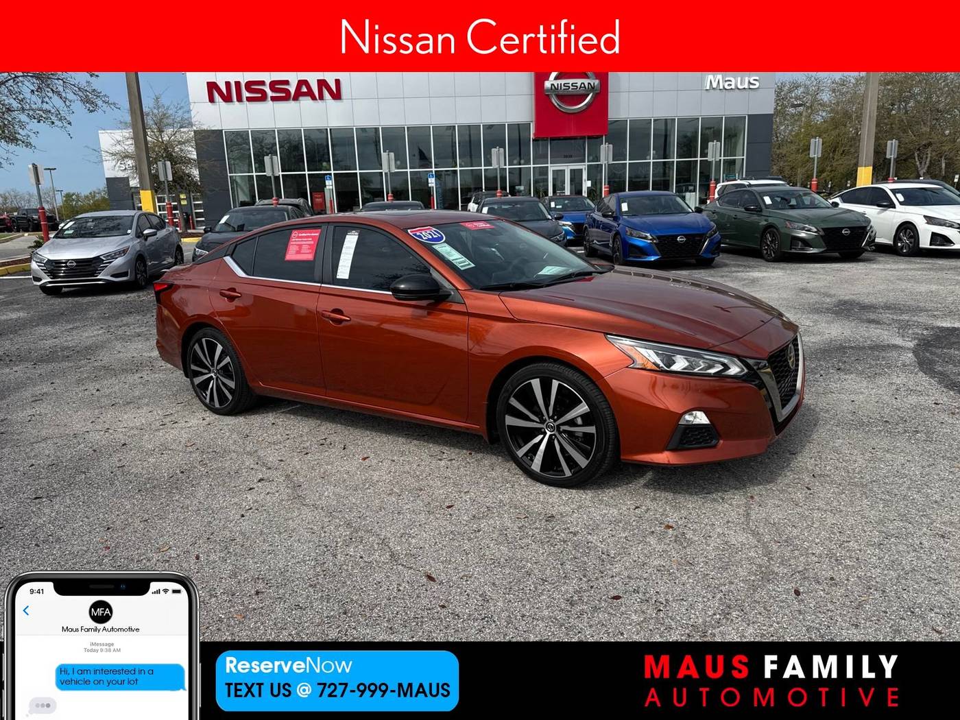 2021 Nissan Altima SR — Sedan — 10,647 mi — New Port Richey, FL