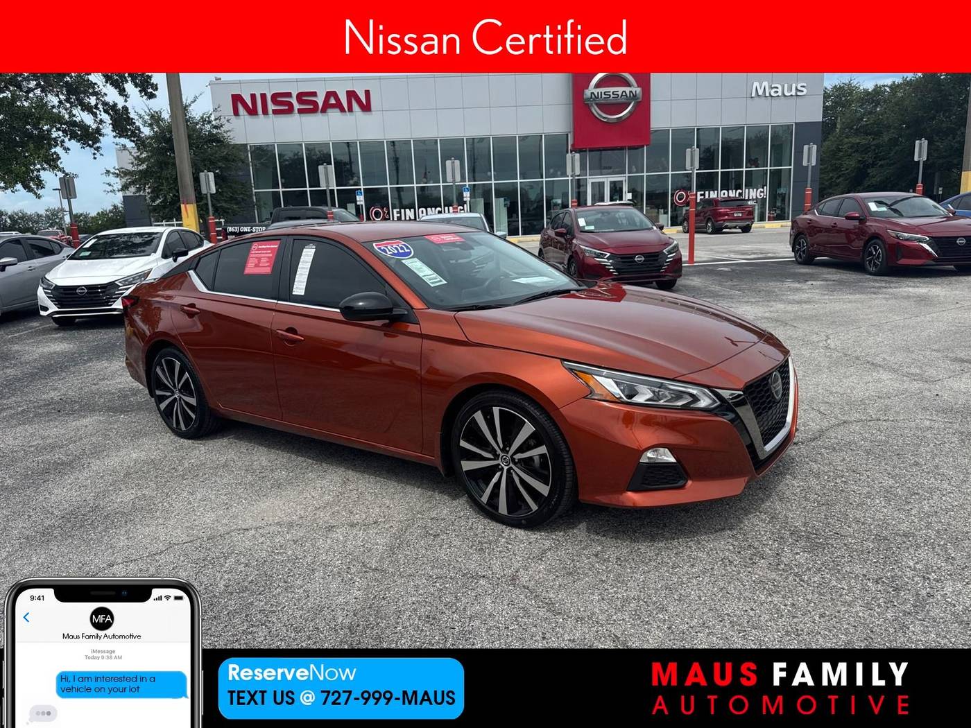 2022 Nissan Altima SR — Sedan — 12,016 mi — New Port Richey, FL