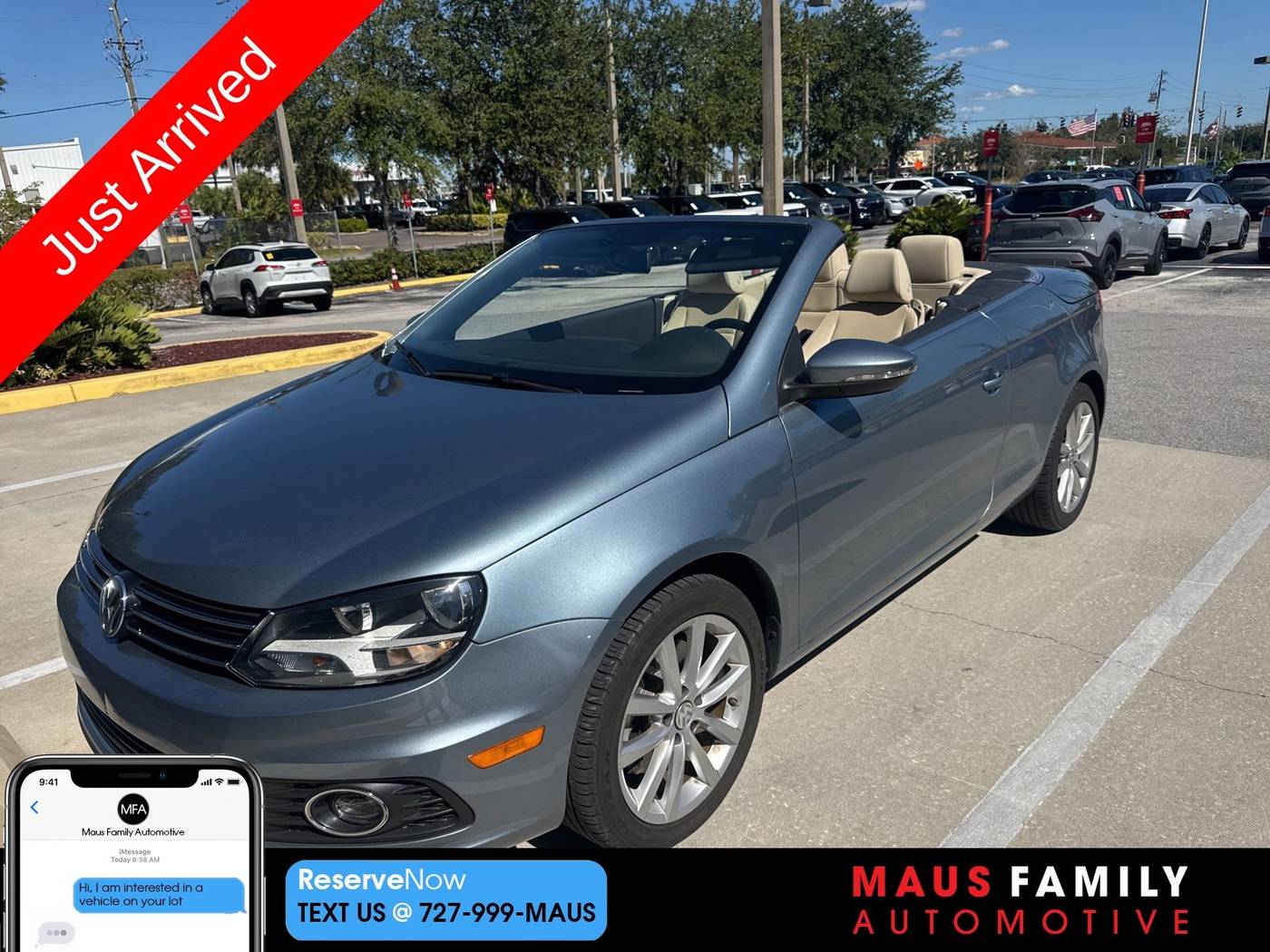 2015 Volkswagen Eos Komfort — Convertible — 89,400 mi — New Port Richey, FL