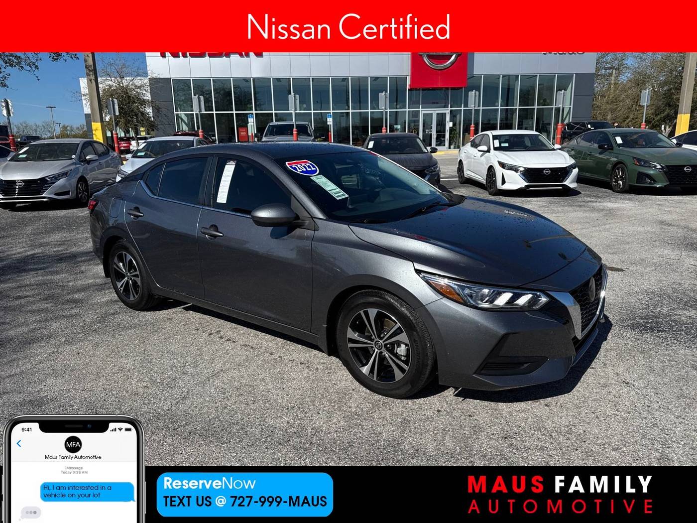 2022 Nissan Sentra SV — Sedan — 3,732 mi — New Port Richey, FL