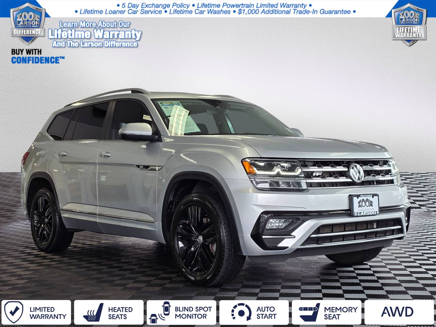 2018 Volkswagen Atlas SE with Technology — SUV — 78,568 mi — Tacoma, WA
