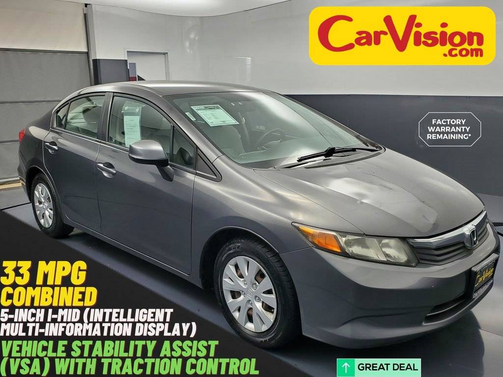 2012 Honda Civic LX — Sedan — 61,068 mi — Trooper, PA