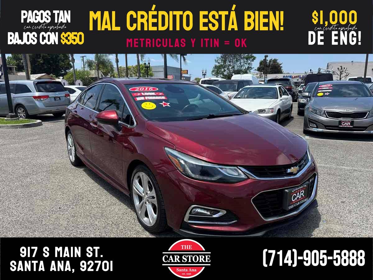 2016 Chevrolet Cruze Premier — Sedan — 82,782 mi — Santa Ana, CA