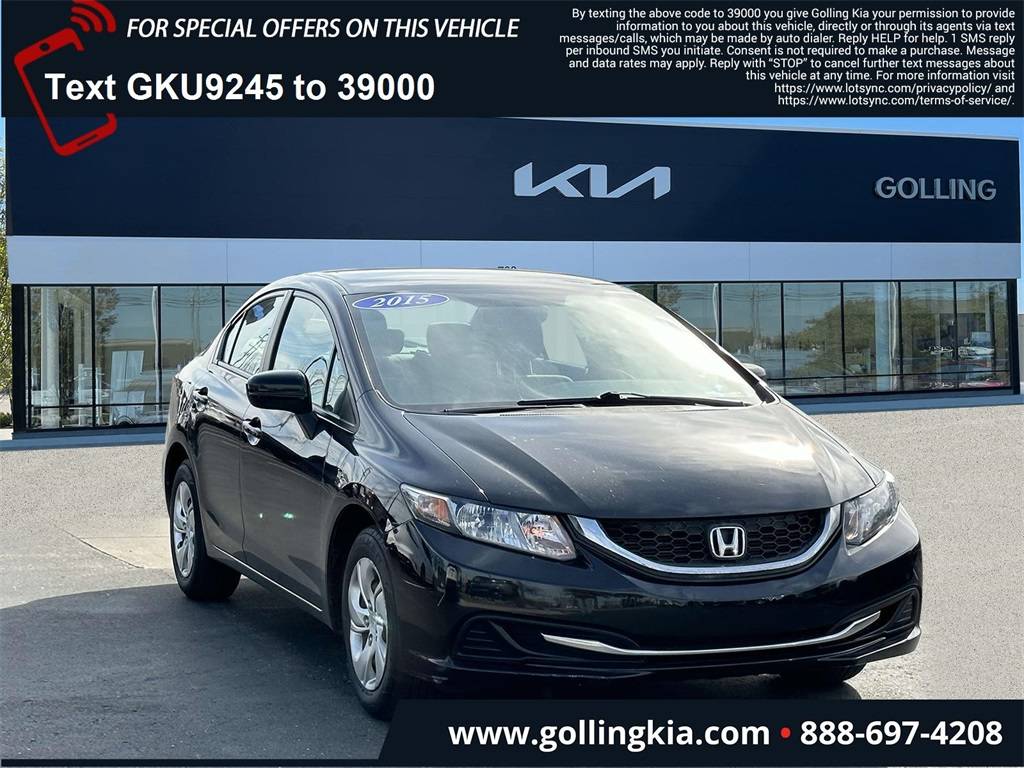 2015 Honda Civic LX — Sedan — 67,876 mi — Madison Heights, MI