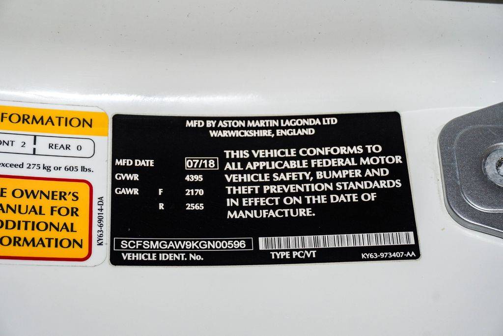 2019 Aston Martin Vantage Standard