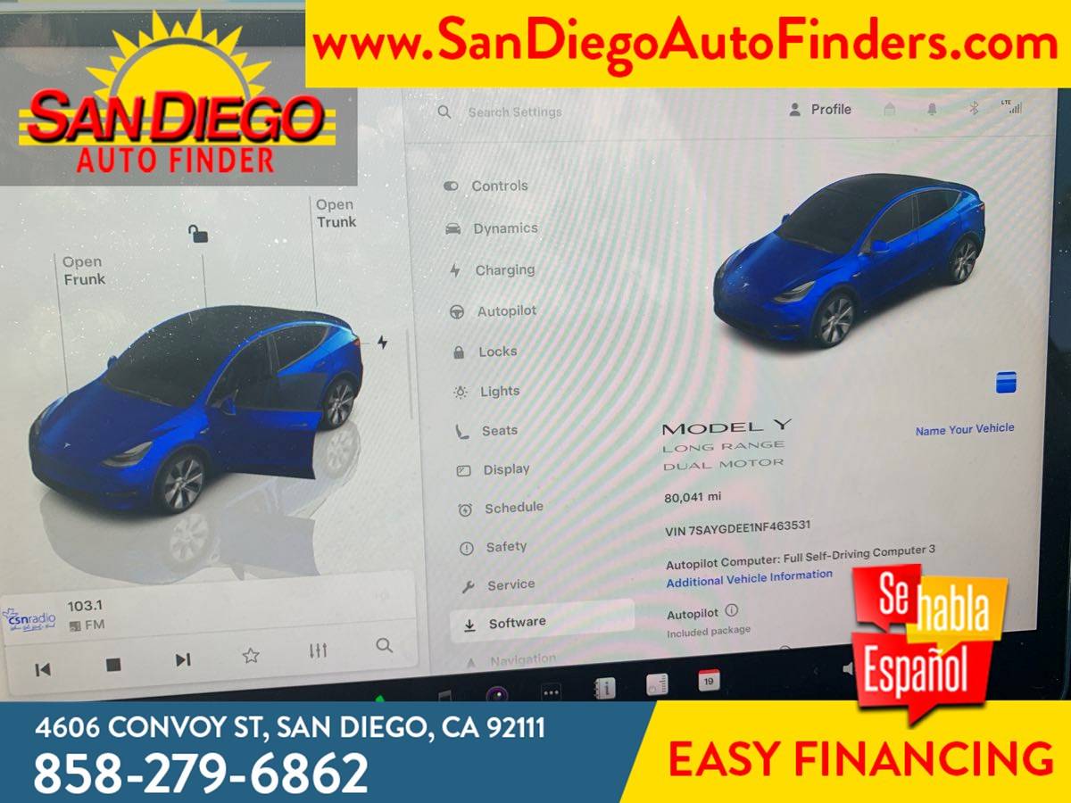 2022 Tesla Model Y Long Range — SUV — 80,041 mi — San Diego, CA