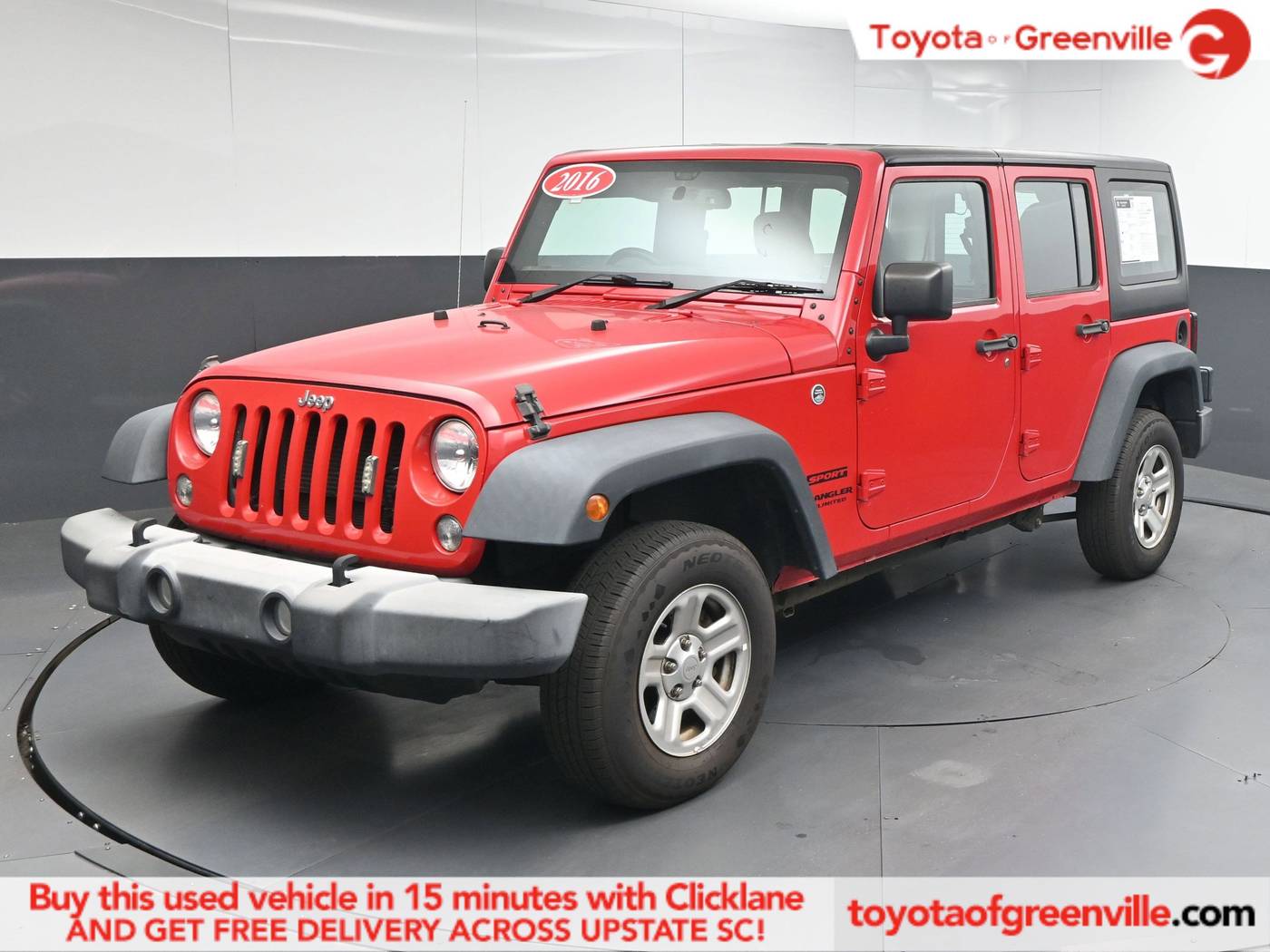 2016 Jeep Wrangler Sport RHD — SUV — 88,500 mi — Greenville, SC