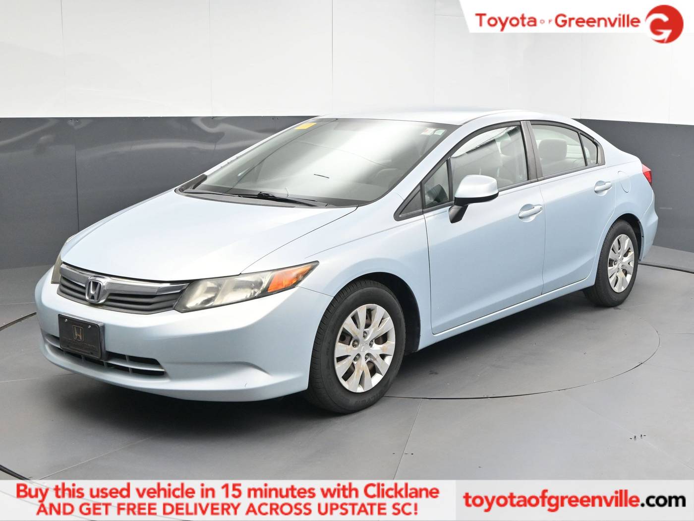 2012 Honda Civic LX — Sedan — 118,645 mi — Greenville, SC