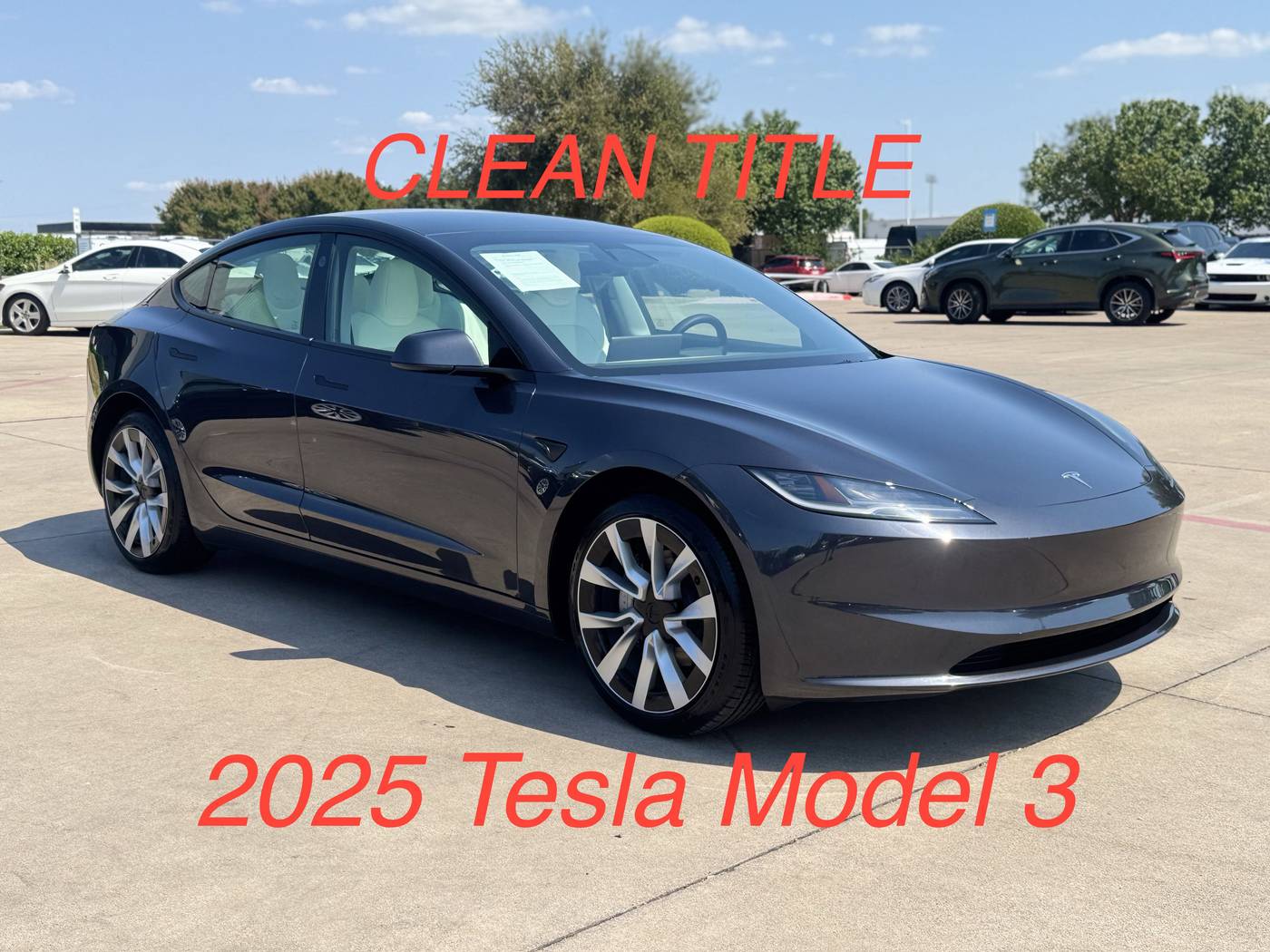 2025 Tesla Model 3 Long Range — Sedan — 2,960 mi — Plano, TX