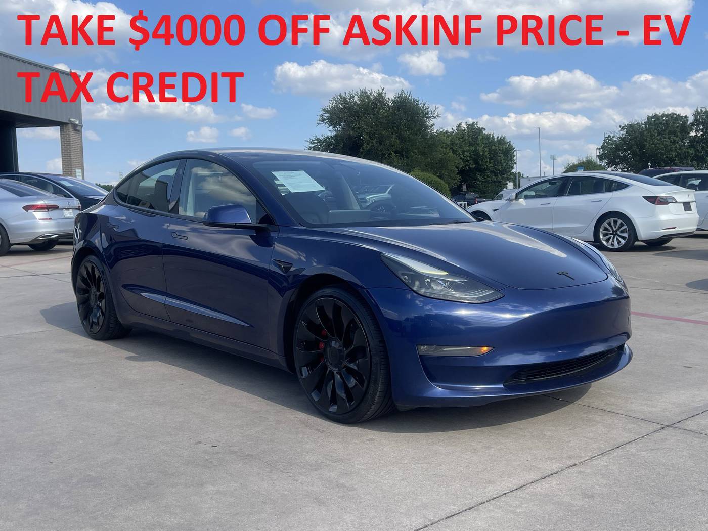2023 Tesla Model 3 Performance — Sedan — 63,997 mi — Plano, TX