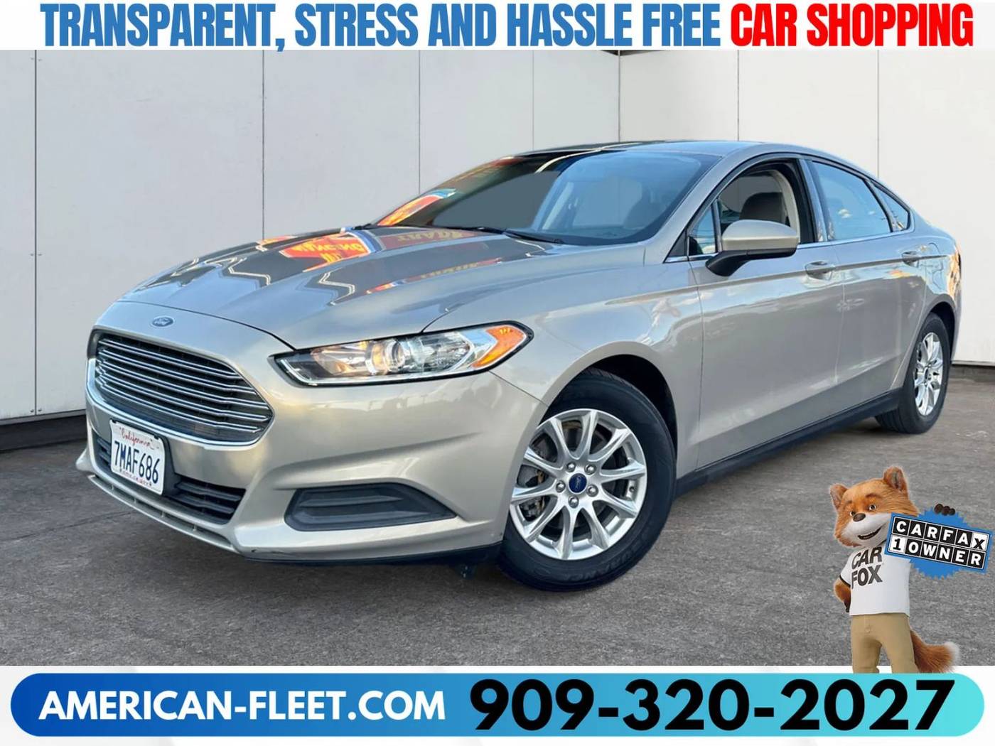 2015 Ford Fusion S — Sedan — 73,003 mi — FONTANA, CA