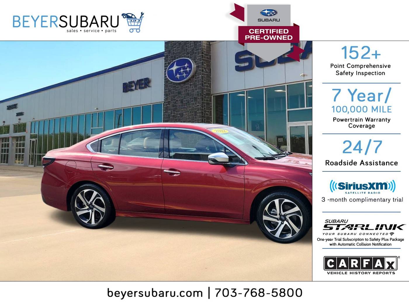 2022 Subaru Legacy Touring XT — Sedan — 13,709 mi — Alexandria, VA