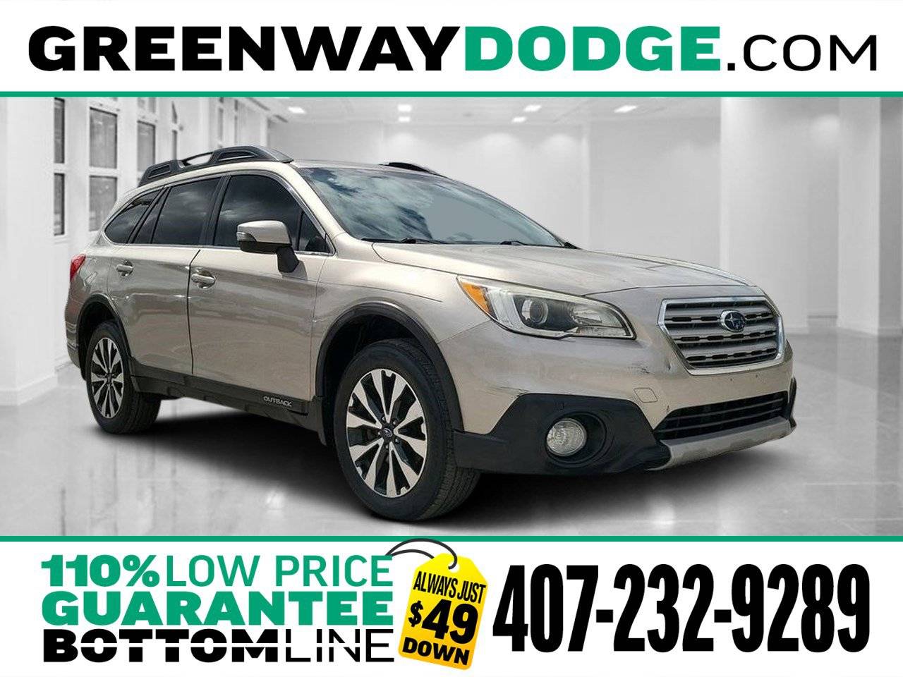 2015 Subaru Outback 2.5i Limited — SUV — 73,792 mi — Orlando, FL
