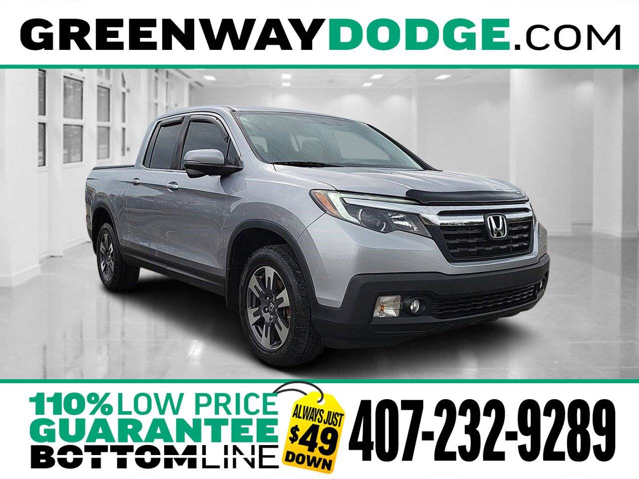 2018 Honda Ridgeline RTL-T — Pickup Truck — 118,543 mi — Orlando, FL