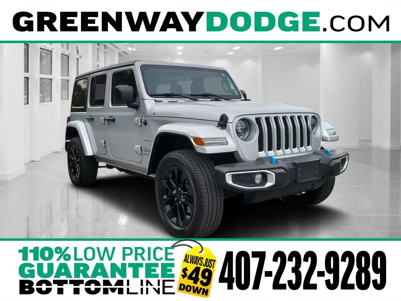 2023 Jeep Wrangler Sahara 4xe — SUV — 49,191 mi — Orlando, FL