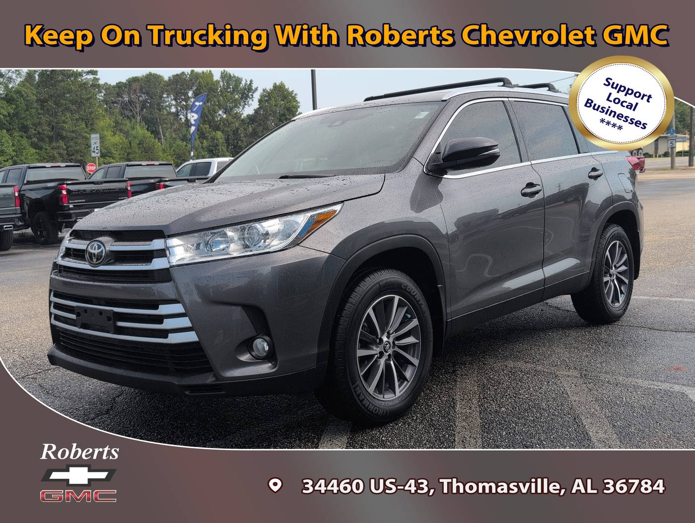 2019 Toyota Highlander XLE — SUV — 87,484 mi — Thomasville, AL