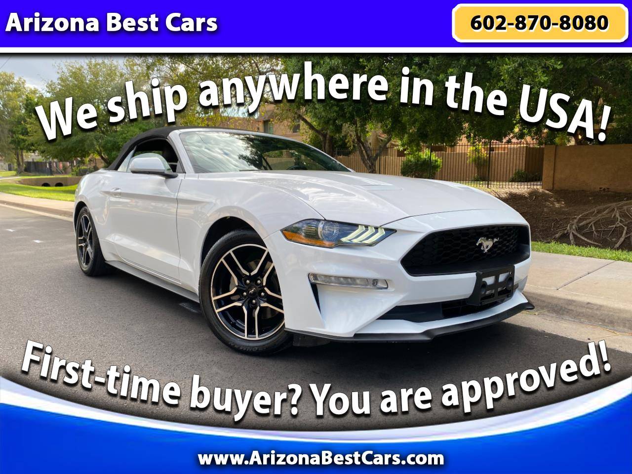 2021 Ford Mustang EcoBoost — Convertible — 58,114 mi — Phoenix, AZ