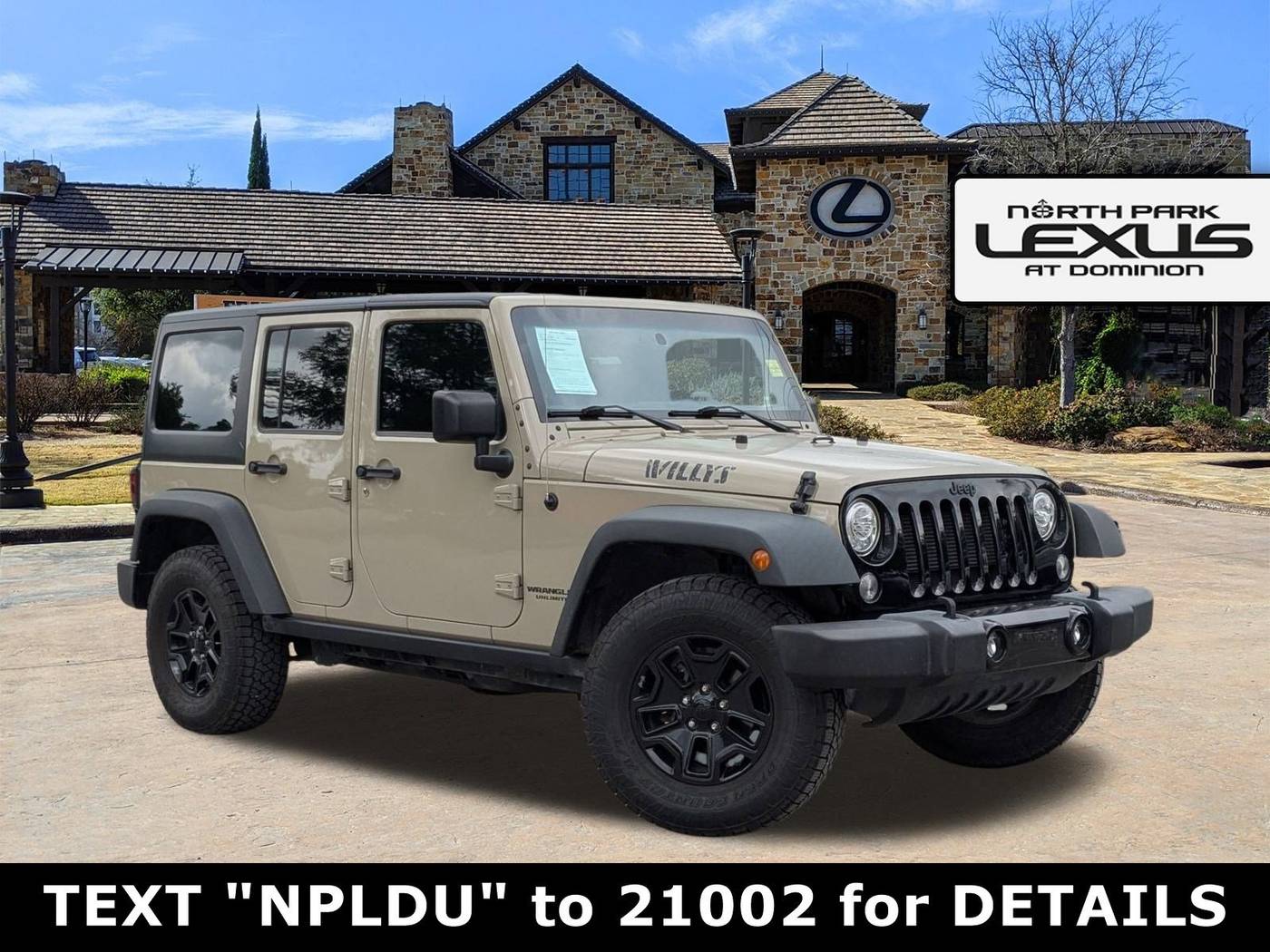 2017 Jeep Wrangler Willys Wheeler — SUV — 59,575 mi — San Antonio, TX