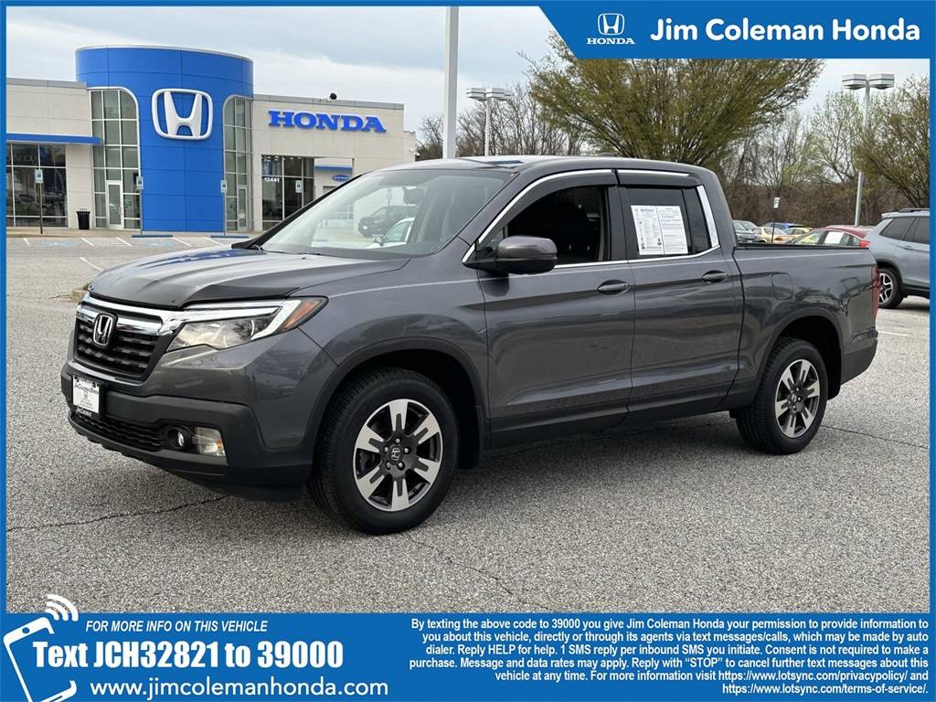 2017 Honda Ridgeline RTL-T — Pickup Truck — 100,543 mi — Clarksville, MD