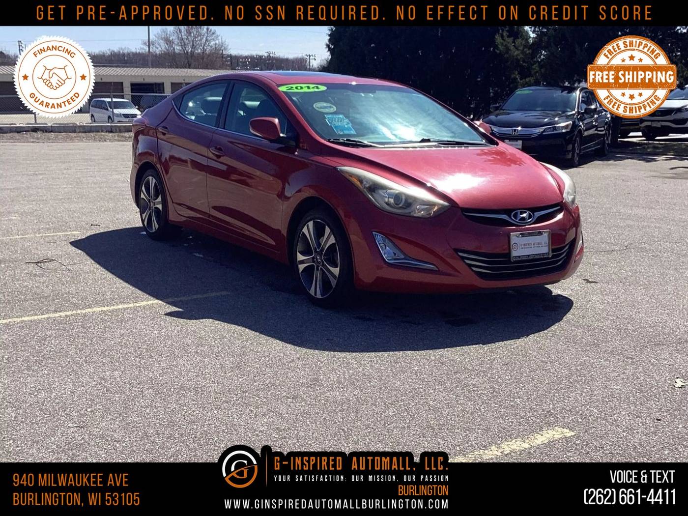 2014 Hyundai Elantra Sport — Sedan — 121,787 mi — Burlington, WI