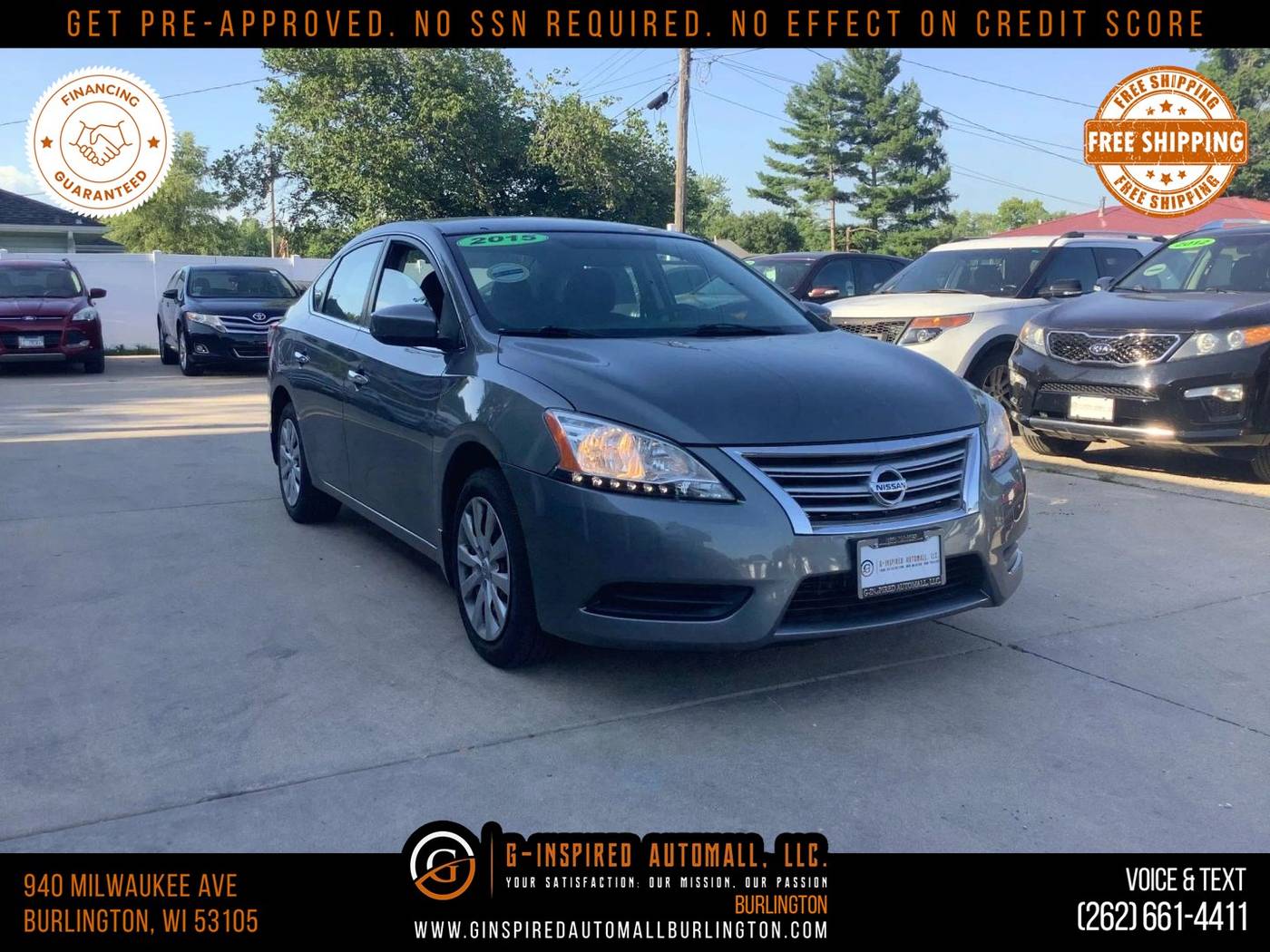 2015 Nissan Sentra S — Sedan — 117,691 mi — Burlington, WI