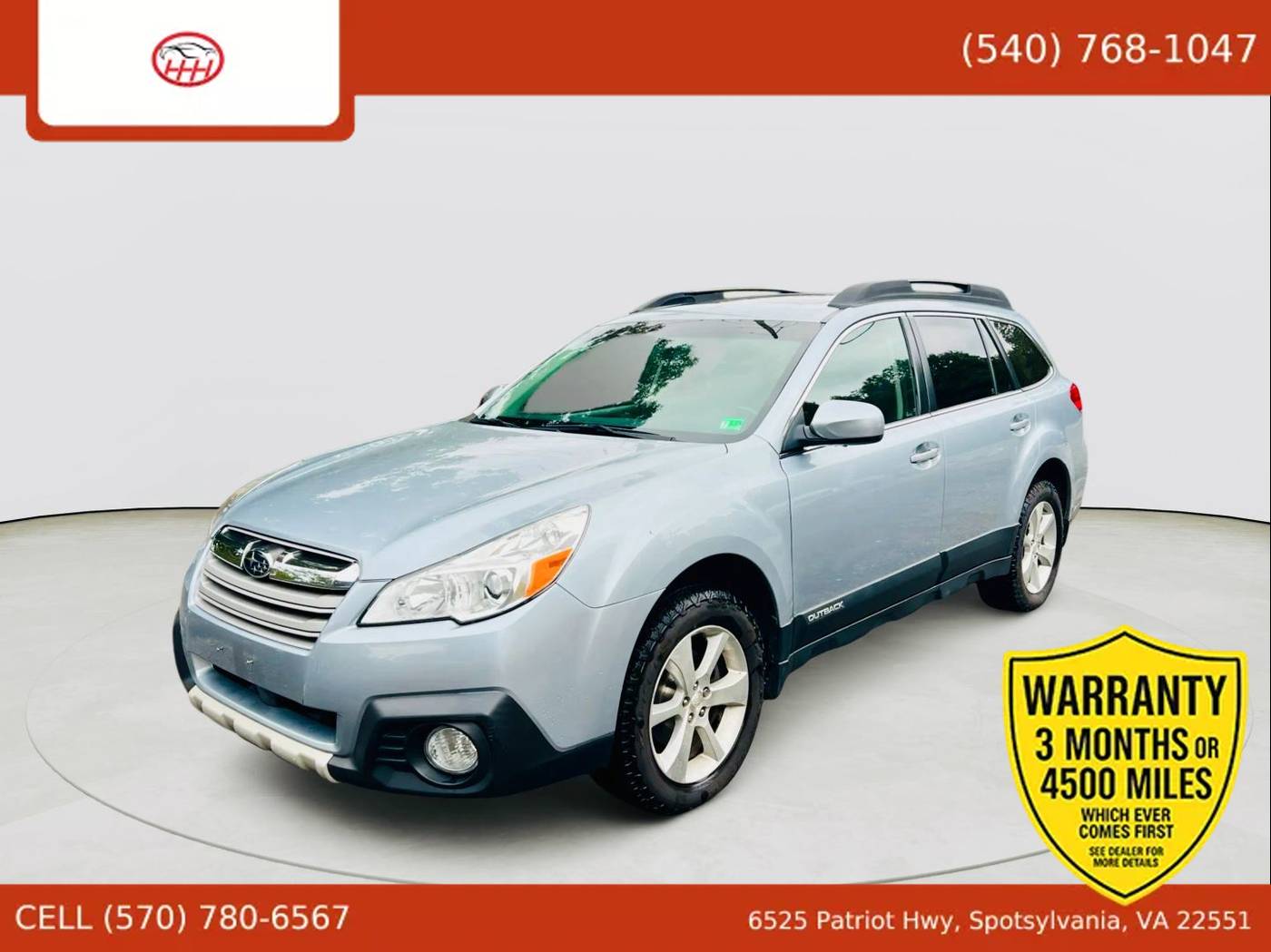 2013 Subaru Outback 2.5i Limited — SUV — 93,090 mi — Spotsylvania Courthouse, VA