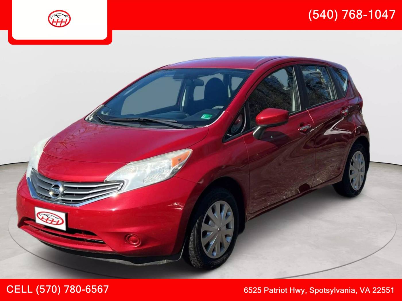 2015 Nissan Versa 1.6 S Plus — Hatchback — 77,044 mi — Spotsylvania Courthouse, VA