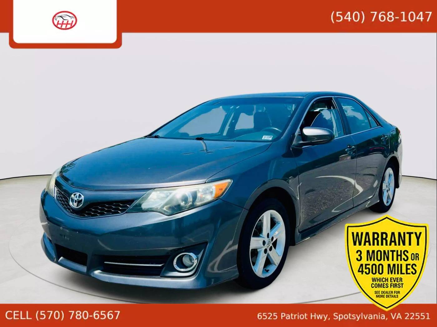 2014 Toyota Camry SE — Sedan — 112,940 mi — Spotsylvania Courthouse, VA
