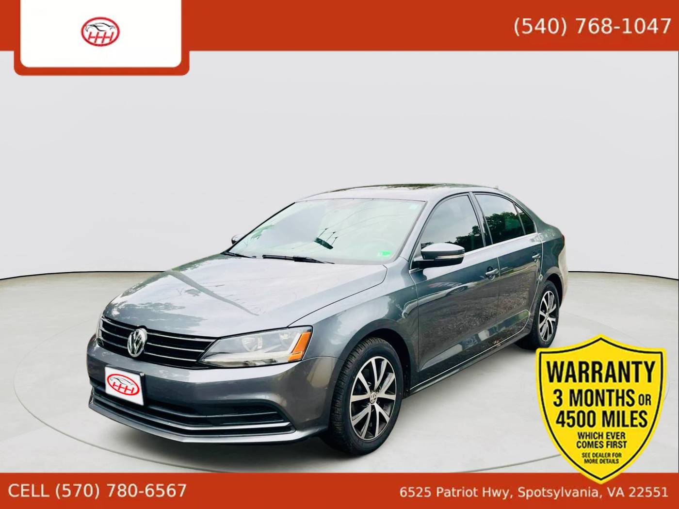 2017 Volkswagen Jetta 1.4T SE — Sedan — 93,317 mi — Spotsylvania Courthouse, VA