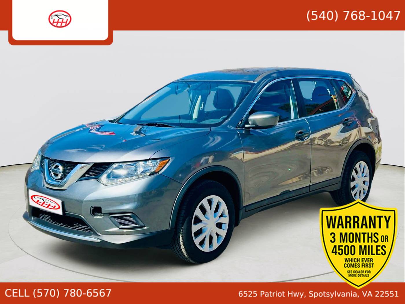 2016 Nissan Rogue S — SUV — 98,524 mi — Spotsylvania Courthouse, VA