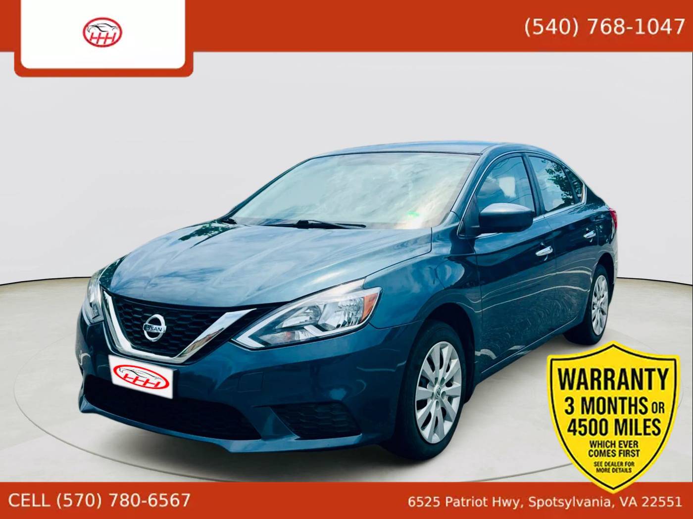 2016 Nissan Sentra SV — Sedan — 81,231 mi — Spotsylvania Courthouse, VA