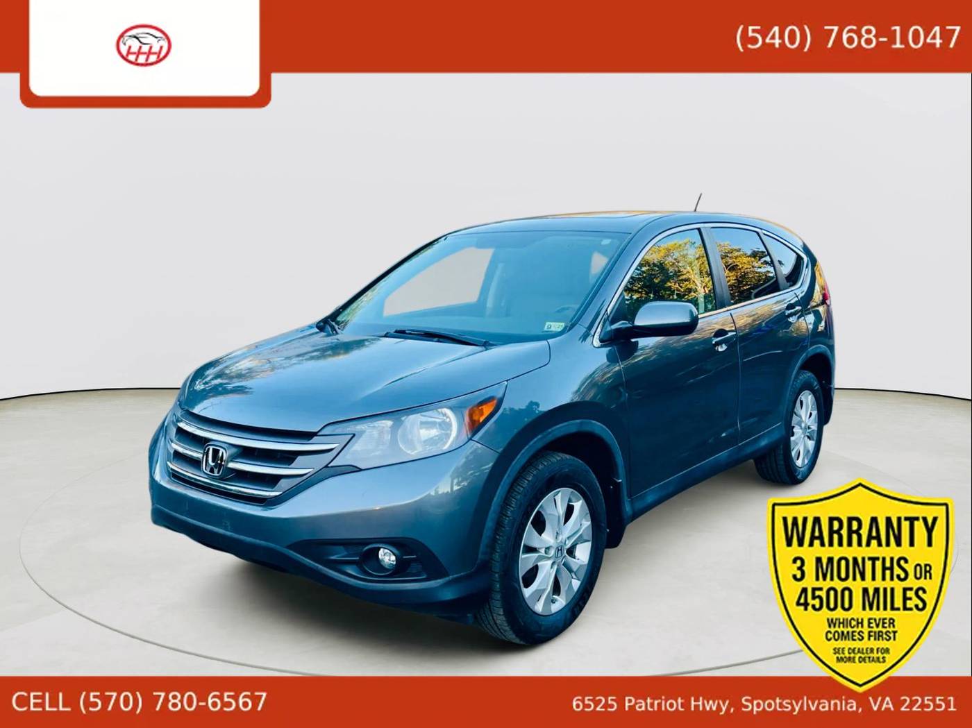 2012 Honda CR-V EX — SUV — 134,669 mi — Spotsylvania Courthouse, VA