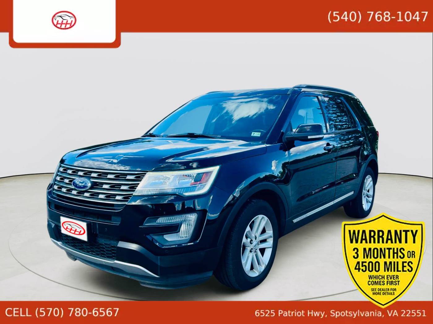 2017 Ford Explorer XLT — SUV — 104,829 mi — Spotsylvania Courthouse, VA